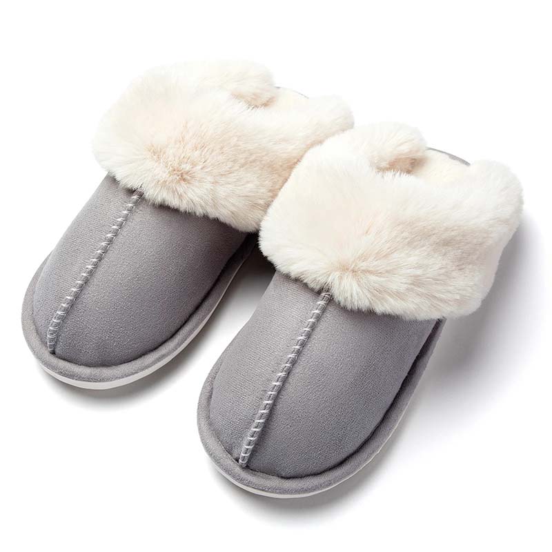 Warm Lined Slippers with Soft Lining and Non-Slip Sole