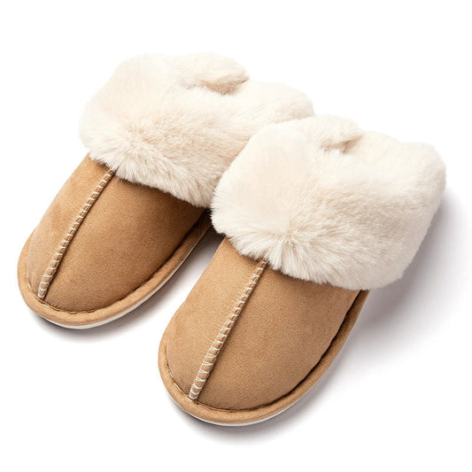 Warm Lined Slippers with Soft Lining and Non-Slip Sole