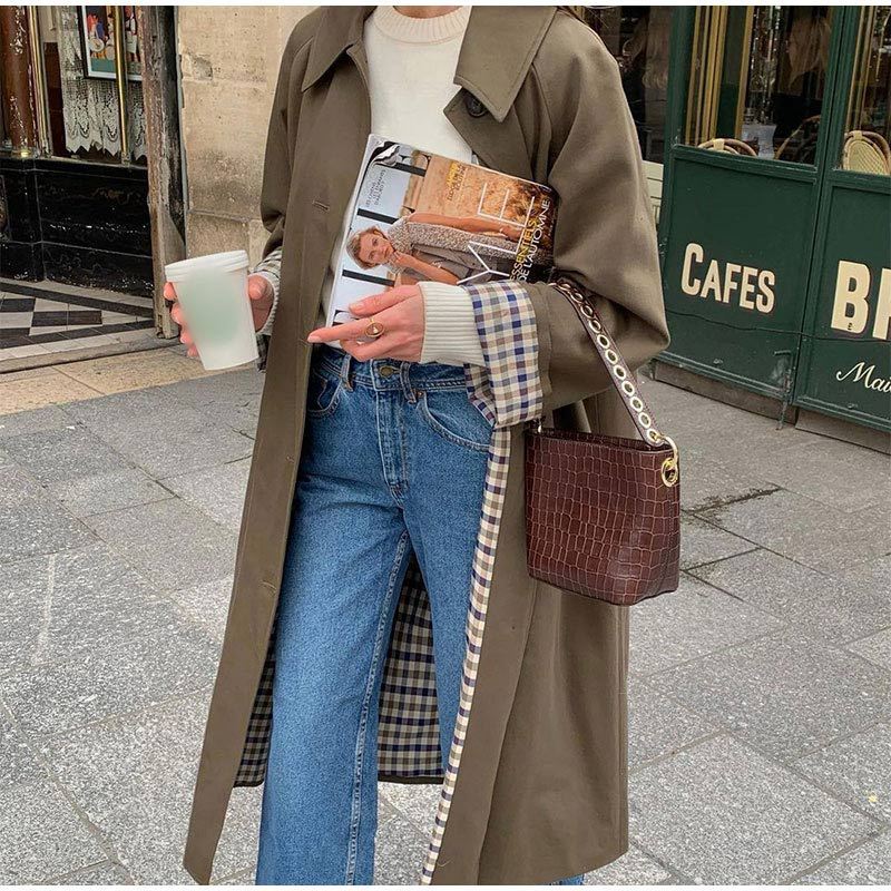 Women's Elegant Long Trench Coat - Autumn Edition