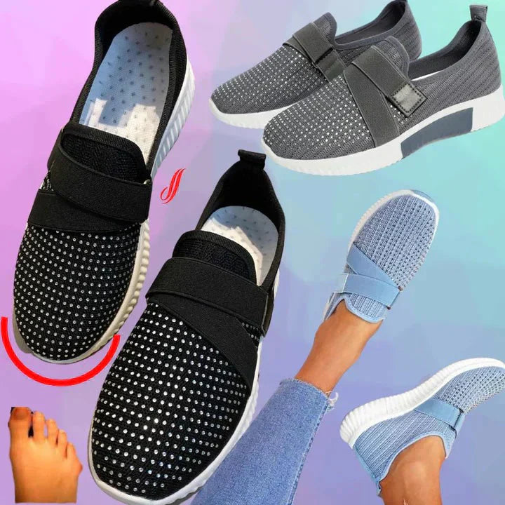 Women's Slip-On Sneaker with Velcro | Improve Your Walking Posture!