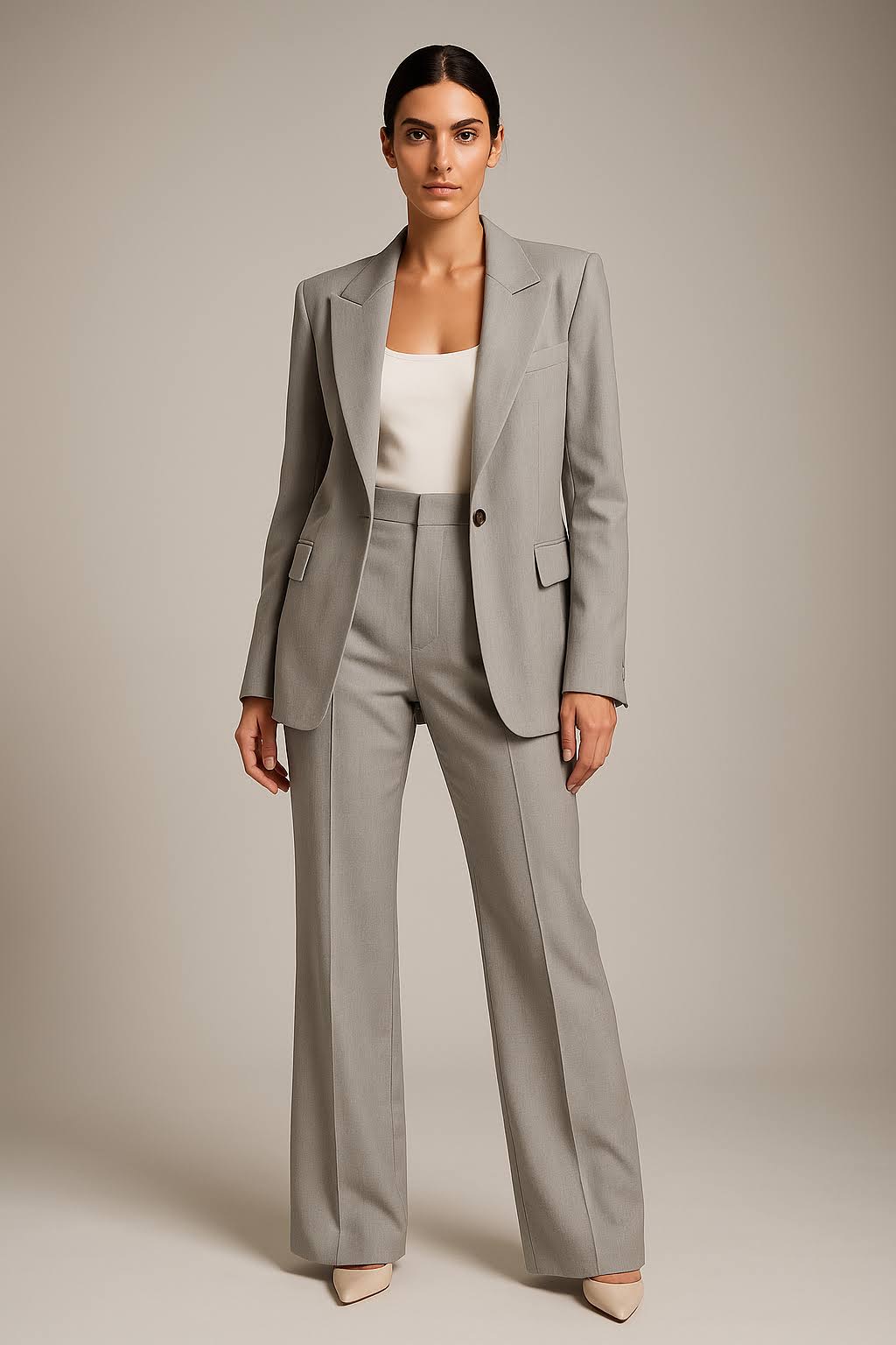 Women's Two-Piece Blazer and Pant Set - Autumn Edition
