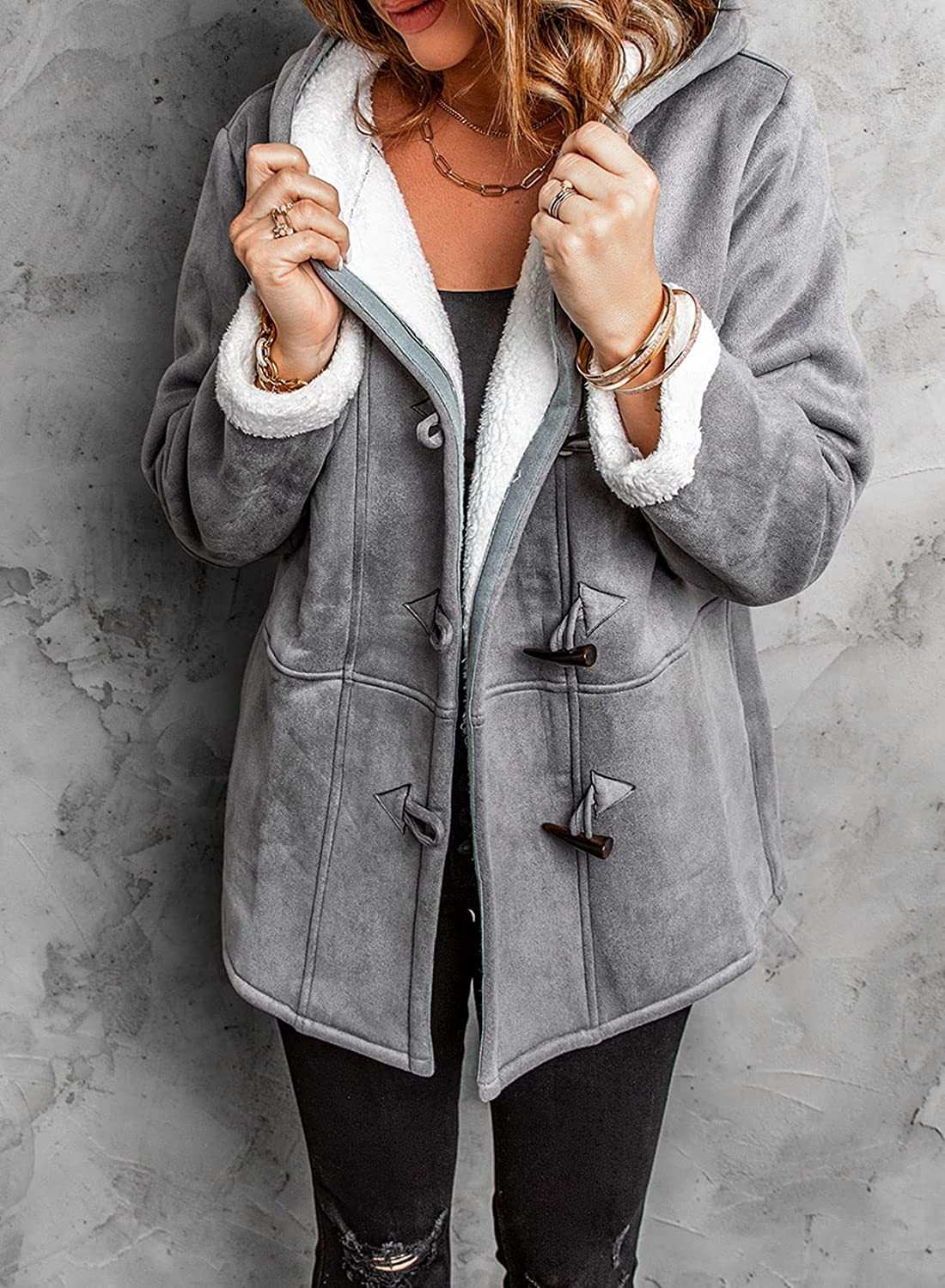 Women's Warm Winter Coat with Hood and Insulating Lining