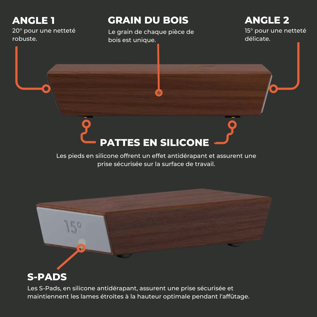 Wooden Knife Roller Sharpener