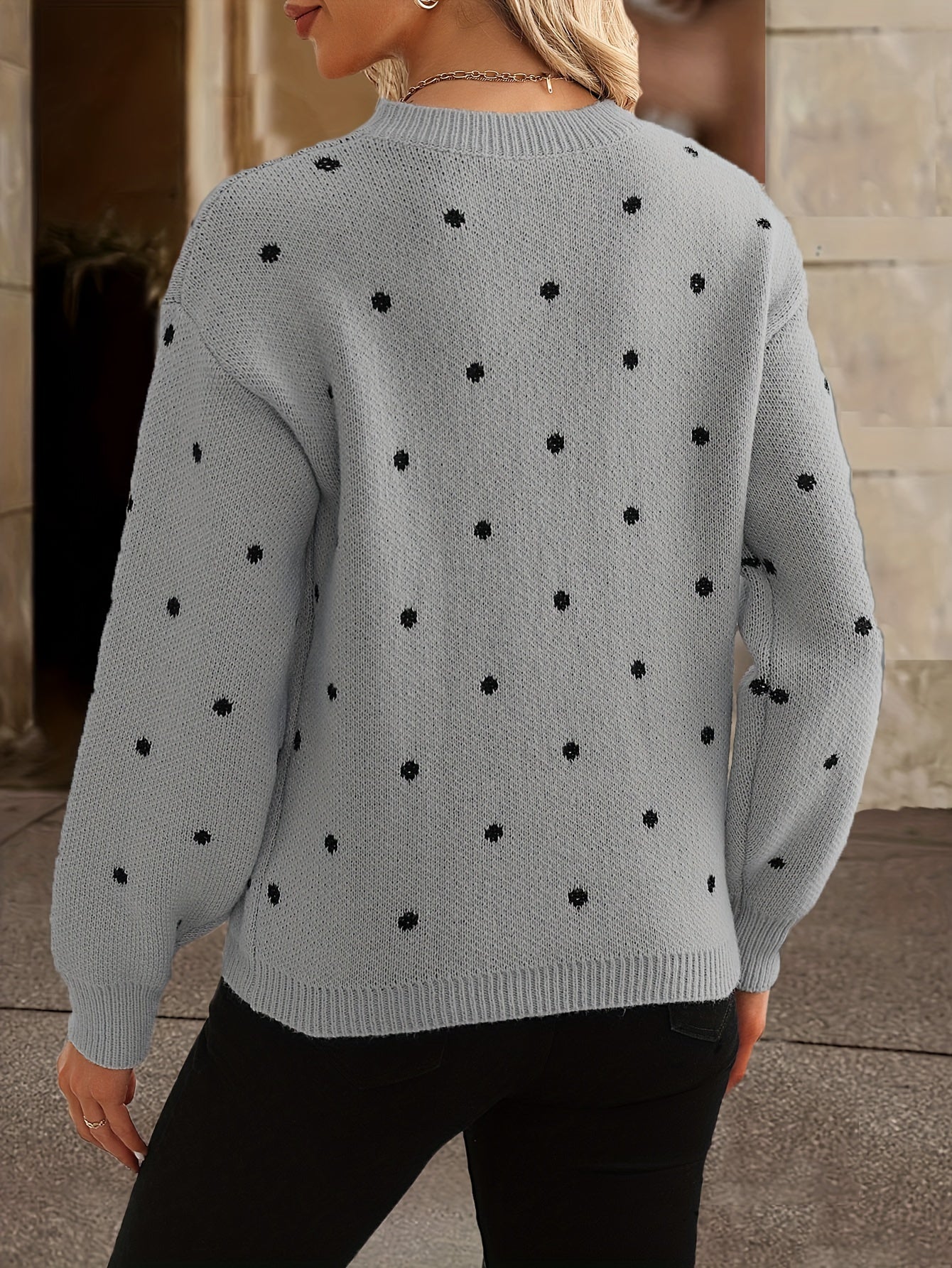 Zara Polka Dot Jumper: Casual and Elegant for Women This Autumn and Winter
